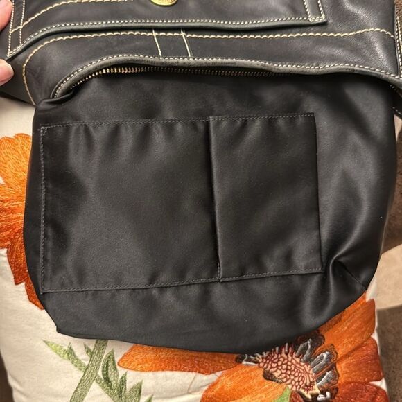 Y2K COACH ERGO LEATHER BRASS 10740 NATURAL COWHIDE 2007 TASSEL RING STUD VGUC - Picture 14 of 14